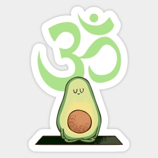 Om Avocado Sticker